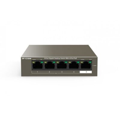 IP-COM (G1105P-4-63W) 5-Ports Gigabit Desktop PoE Switch with 4-PoE Ports