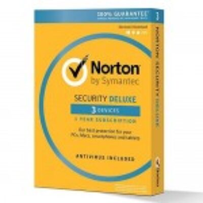 Norton by Symantec Deluxe 3.0 AR – 1 User 3 Devices 1 Year