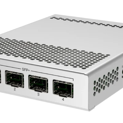 MikroTik CRS305-1G-4S+IN – Five-port desktop switch with one Gigabit Ethernet port and four SFP+ 10Gbps…