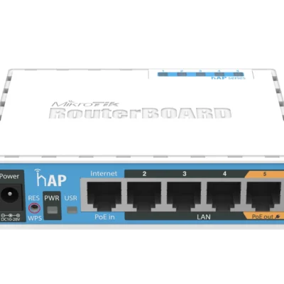 MikroTik hAP RB951Ui-2nD – 2.4GHz AP, Five Ethernet ports, PoE-out on port 5, USB for 3G/4G support
