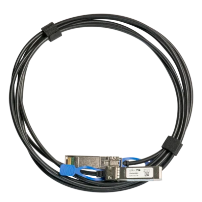 MikroTik XS+DA0003 – Direct attach cable that supports not only SFP 1G and SFP+ 10G, but also…