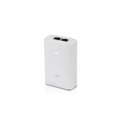 Ubiquiti 24V 24W Gigabit PoE Adapter, White POE-24V-24W-G-WH – Passive 24V PoE injector with Gigabit passthrough