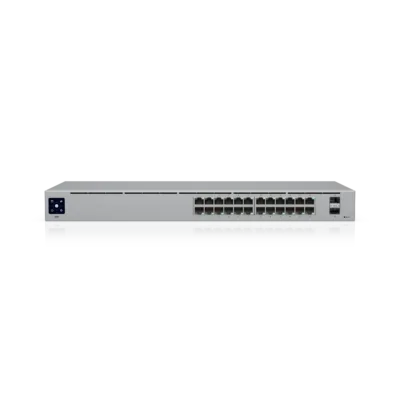 Ubiquiti 24 Switch USW-24 – A 24-port, Layer 2 switch with a silent, fanless cooling system